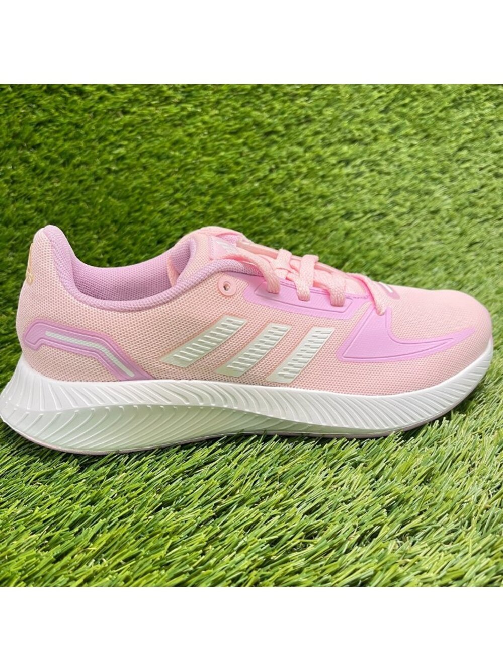 Adidas Runfalcon 2.0 Girls Size 3.5Y Pink Purple Running Athletic Shoes Sneakers